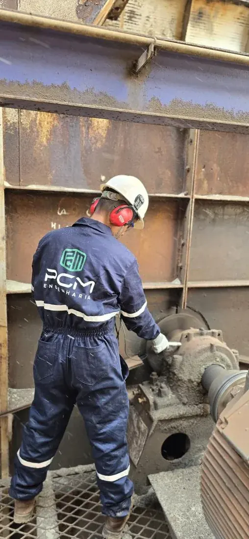 Balanceamento dinâmico de rotor, com o conjunto montado